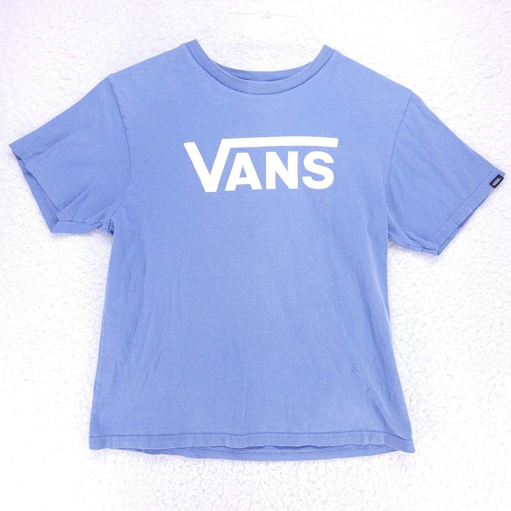 Vans Blue Logo Short Sleeve Shirt Mens Size L